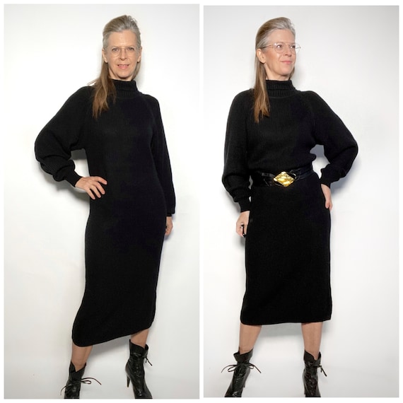 Black Sweater Dress, Razzle Dazzle Knit Dress