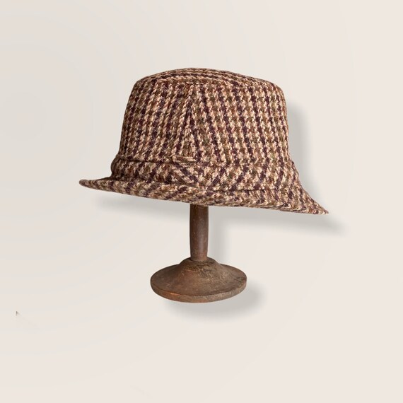 Vintage Harris Tweed Wool Hat Vintage 
