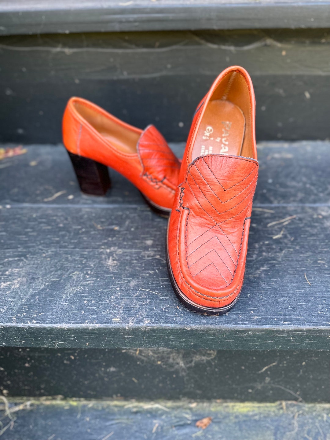 70s Leather Loafers Italian Loafers Pajar Shoes Made in - Etsy