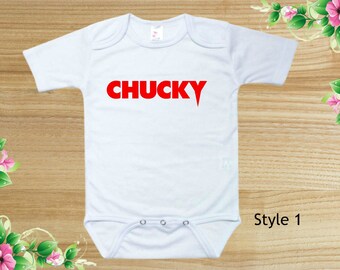chucky baby onesie