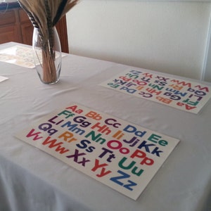 Instant Download Chicka Chicka Boom Boom Inspired Multi Color Alphabet Placemat image 2