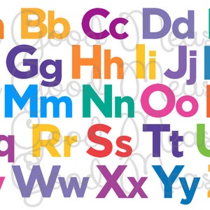 Instant Download Chicka Chicka Boom Boom Inspired Multi Color Alphabet Placemat image 1