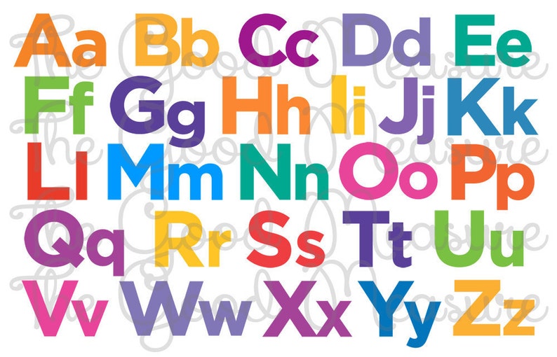 Instant Download Chicka Chicka Boom Boom Inspired Multi Color Alphabet Placemat image 1