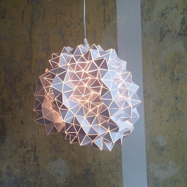 One of a kind- Geodesic Hanging Light Sculpture - Large - 45cm