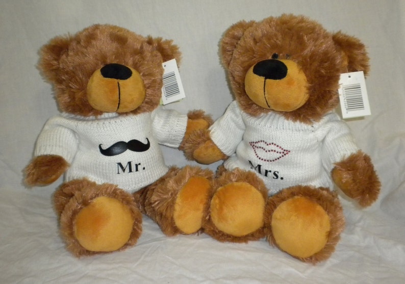 Custom Made Mr Mrs Teddy Bears Wedding Gifts for Couples Mr Etsy