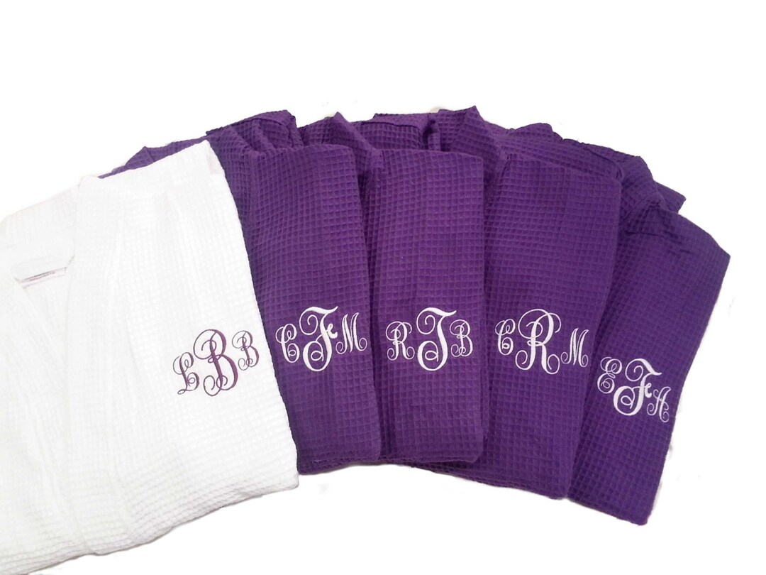 Personalized Monogrammed Bathrobes Custom Name Initials Etsy