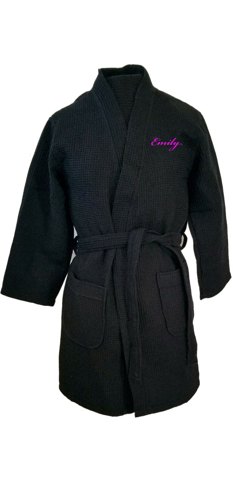 Monogrammed Bathrobe Personalized Robe Cotton Waffle Robes Etsy