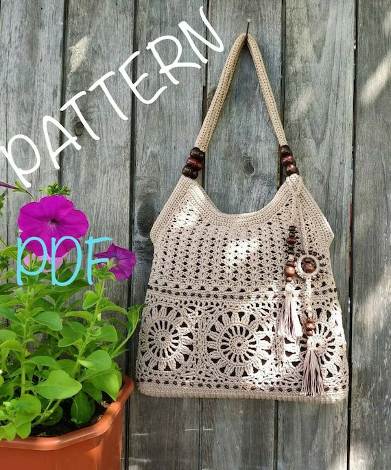 Crochet boho purse pattern sales