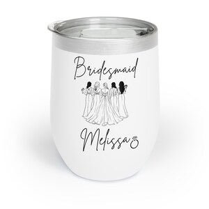 Personalized Tumbler, Bridesmaid Proposal Gift, Wine Tumbler, Coffee Cup, 12 oz Stainless Steel Tumbler, Bachelorette Party