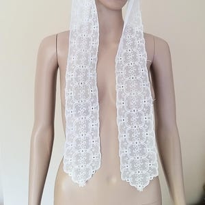 Victorian Lace Lappet-Embroidered Lace