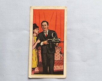 Vintage Cadet Confectionary Trading Card-Sweet Cigarettes Card 1960s-Man From U.N.C.L.E Card-No 22-Napoleon Solo