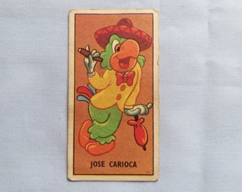 Vintage Barratt Confectionary Trading Card-Mickeys Sweet Cigarettes-Jose Carioca-No 21