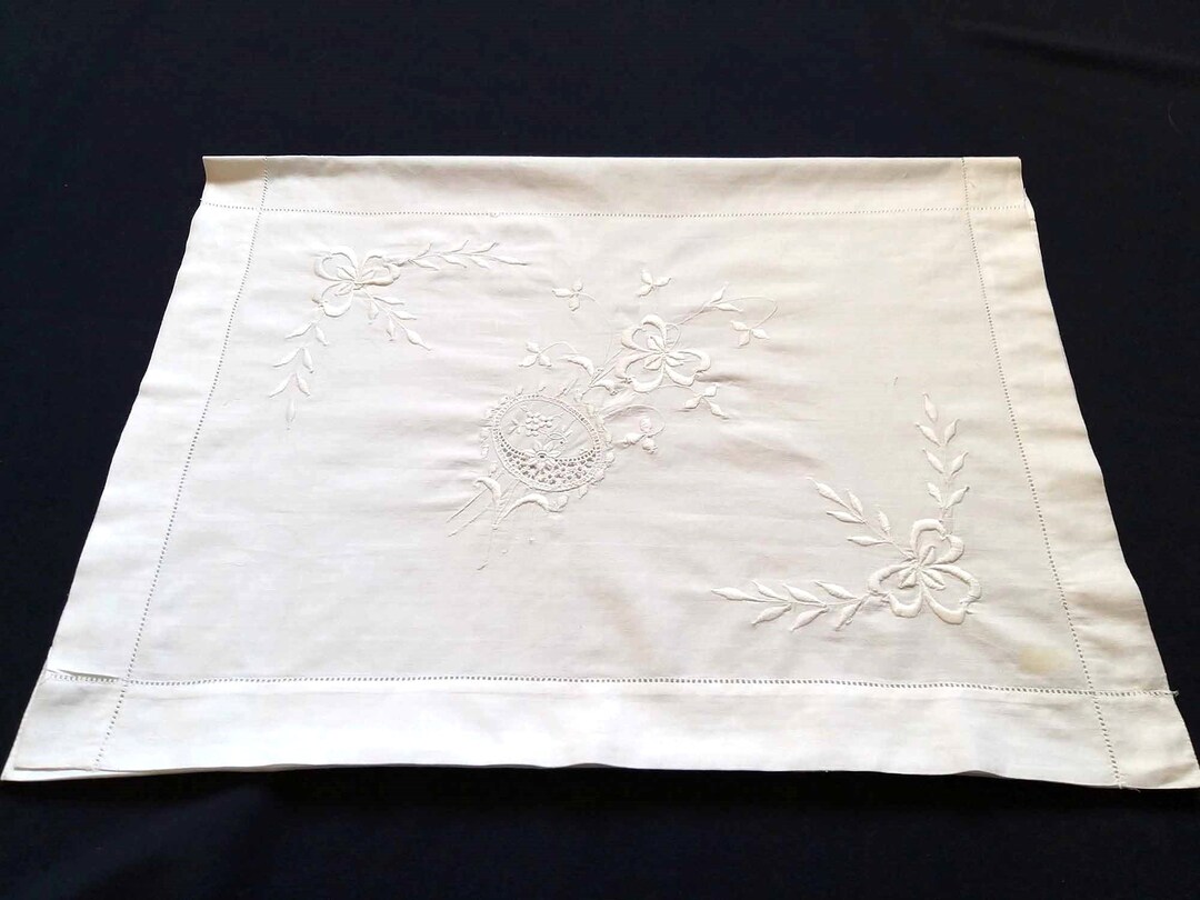 Edwardian Nightdress Caseart Nouveau Embroidered Pattern With Shamrock