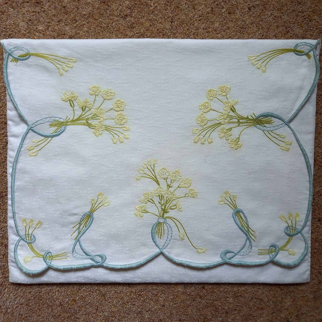 Edwardian Nightdress Casehand Embroidered Society Silkart Nouveau