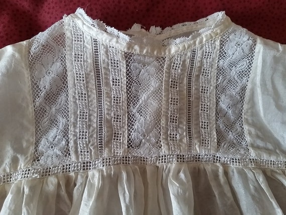 Edwardian Babys Silk and Lace Dress-Christening G… - image 3