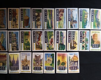 Vintage Tea Trading Cards- Lamberts of Norwich-Car Registration Numbers-Full Set 0f 25-1960