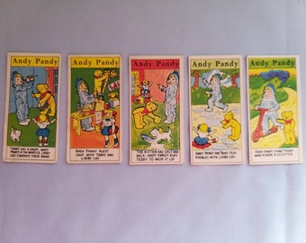 Primrose Sweet Cigarette Trade Card Lot-Andy Pandy-1960s-No 11, 21, 41, 43, 46 and No 39