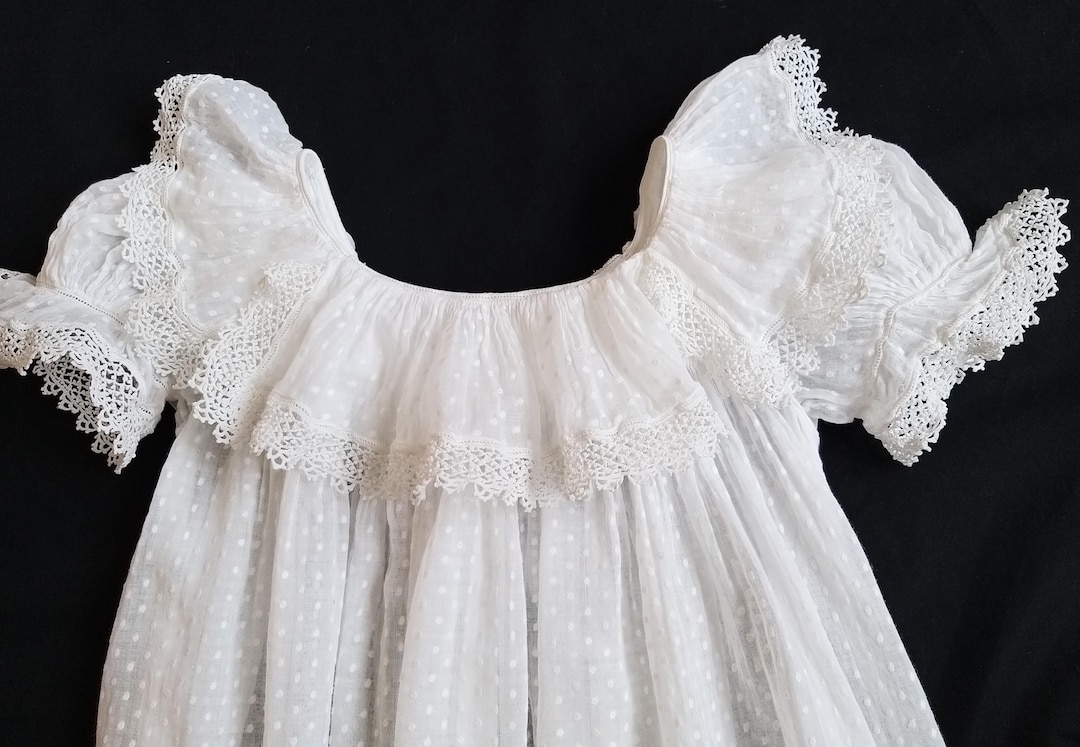 Sprigged Regency Sprigged Muslin Dress-christening Gown-1810s-authentic - Etsy