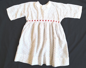 Antique Print Dress-Toddler Dress-Authentic-Early 1900s