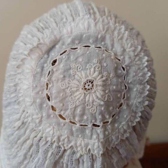 Hand Made Whitework Embroidery-Ayrshire Lace-Draw… - image 3