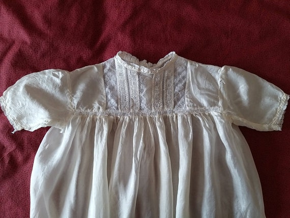Edwardian Babys Silk and Lace Dress-Christening G… - image 5