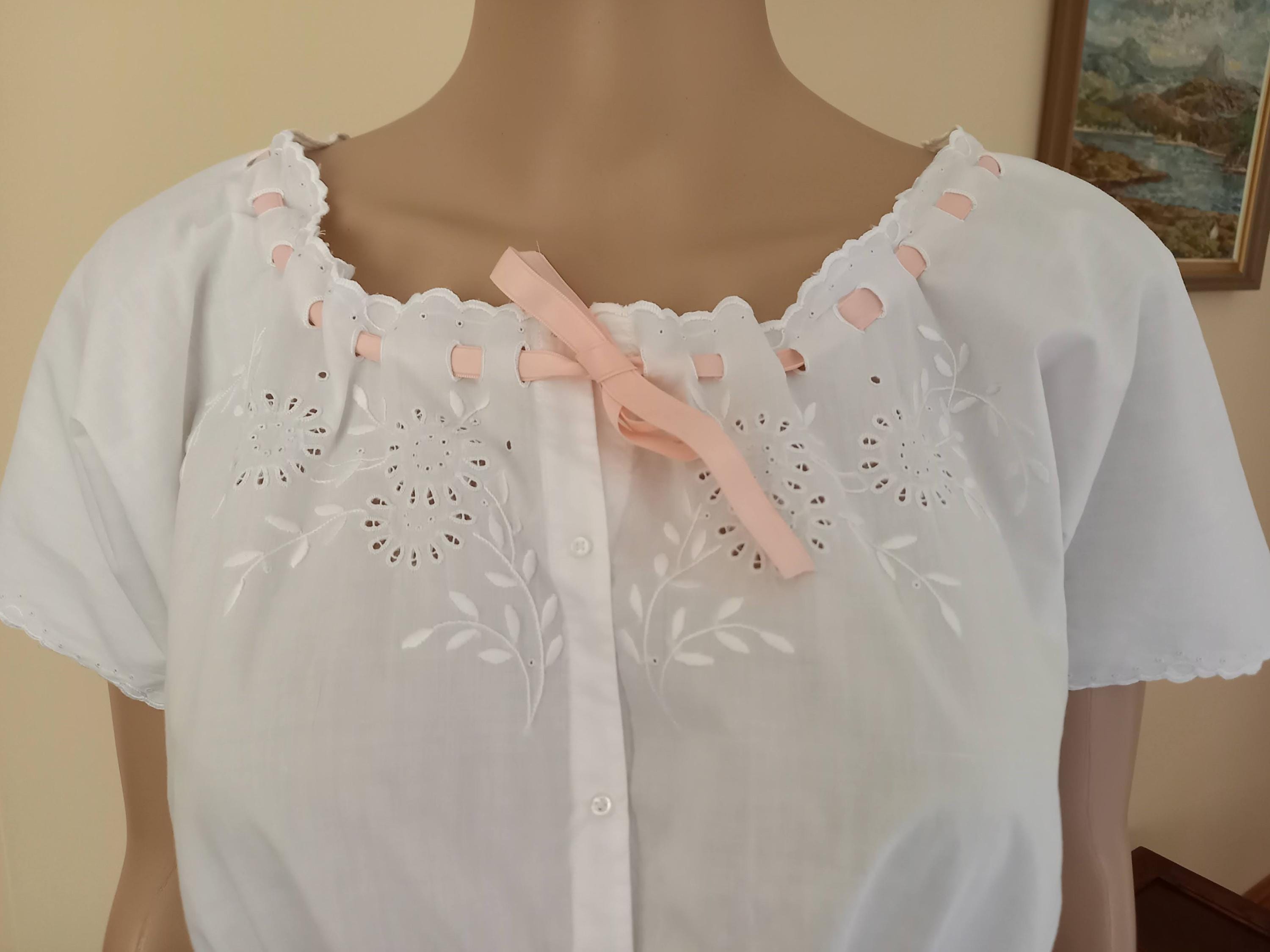Antique Embroidered Corset Cover – Victorian Broderie Anglaise 