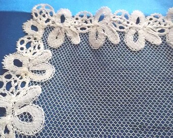 Sombrero de encaje victoriano con velo y velo de encaje