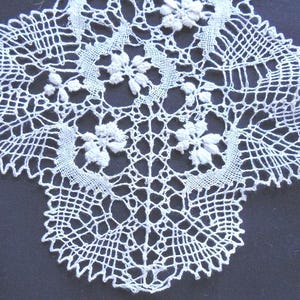 Antique Lace Lappet-Handmade Lace-19th Century Lace-Authentic - Not Reproduction