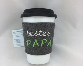 Keramikbecher - Coffee to go " bester Papa "