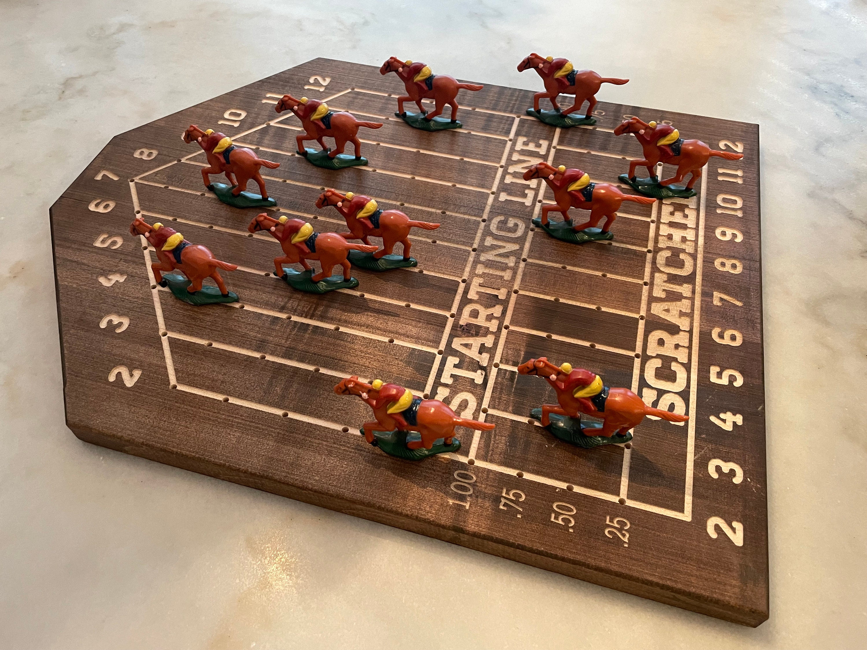 Custom Wooden Horse Race Game Etsy