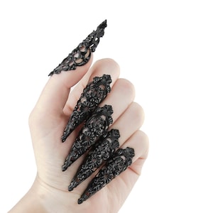 Claw Rings &quot;Kya&quot; Halloween Nail Jewelry Gothic Gift Horror Jewelry Halloween Costume