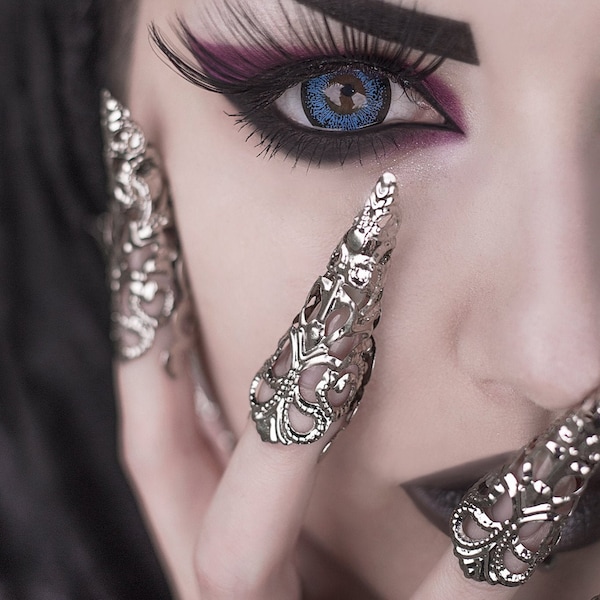 Nail Claws "Katrin" Claw Rings Gothic Gift Ideas Witch Jewelry, Girlfriend Gift Idea Halloween Nails Drag Queen Jewels Goth