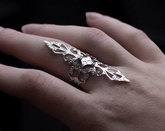 Gift for her Gothic Ring &quot;R-10&quot; Vampire Jewelry Goth Girl Gifts Witchy Jewelry Dark Jewels Gothic