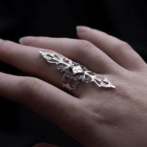 Cadeau voor haar Gothic Ring "R-10" Vampier Sieraden Goth Girl Geschenken Hekserij Sieraden Donkere Juwelen Gothic