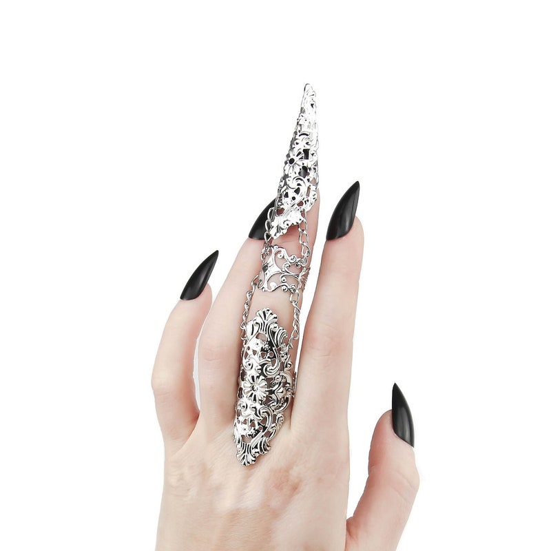 Full Hand Gothic Rings Etsy