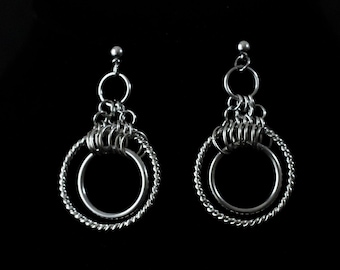 Lightweight Gothic Hoop Earrings &quot;Helm&quot; Gothic Birthday Gift Witch Idea Jewelry Y2K Earrings Grunge Jewelry