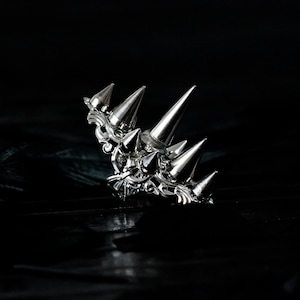 Spiked Ring Punk Jewelry Gift for her Ring With Studs &quot;Garoa&quot; Horror Jewelry Goth Girl Gifts, Halloween Ring Witch Jewels