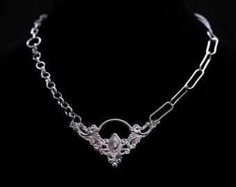 Kettingchoker "R-02" Punkketting, donkere stijl cadeau Gothic bruiloft sieraden Halloween heks juwelen vampier Halloween