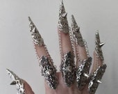 Spiked Finger Armor quot Divine Thorns quot - Full Hand Claw Rings - Dark Nail Jewelry