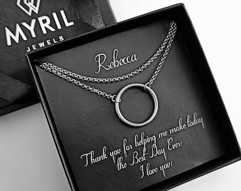Maid of Honor Gift Minimal Hoop Necklace &quot;Etesian&quot; Minimal Geometric Choker Bridesmaid Gift Goth Girl