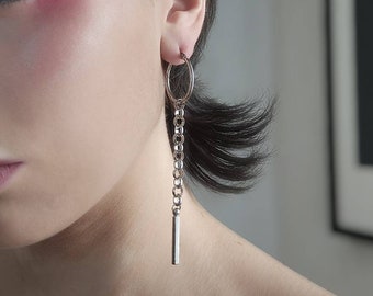 Y2K Hoop Earrings Grunge Chain Style Earrings &quot;Hoop Me&quot; - Jewels Y2K Gothic Wedding Jewelry Y2K Gift