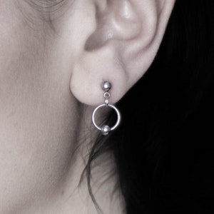 Mini Hoop Earrings, Punk Pierced Earrings, Gothic Hoop Earrings &quot;Jardin&quot; - Halloween Earrings, Witch Jewelry, Horror Jewelry
