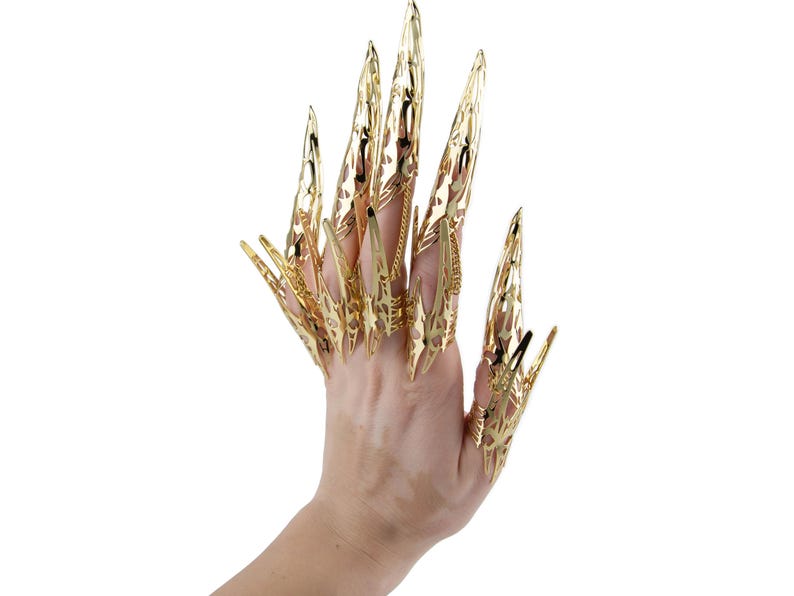 Dark Sci-fi Armor Claw Ring 