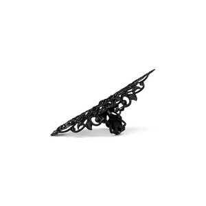 Filigraan statement ring, gotisch sieraad cadeau voor haar, brede ringen "R-09" gotisch horror cadeau, gotisch vampier sieraad Halloween afbeelding 16