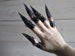 Black Finger Claws 'Syl' - Hand Armour Ring - Drag Queen Accessories, Girlfriend Gift, Gothic Gift 