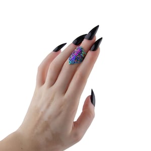 Midi Ring Gothic Jewelry Goth Ring "MARIGOT" Horror Jewelry Halloween Ring Vampire Jewels Whimsigoth image 9
