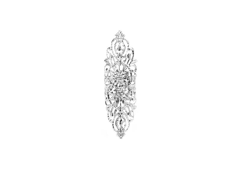 Filigraan statement ring, gotisch sieraad cadeau voor haar, brede ringen "R-09" gotisch horror cadeau, gotisch vampier sieraad Halloween afbeelding 10