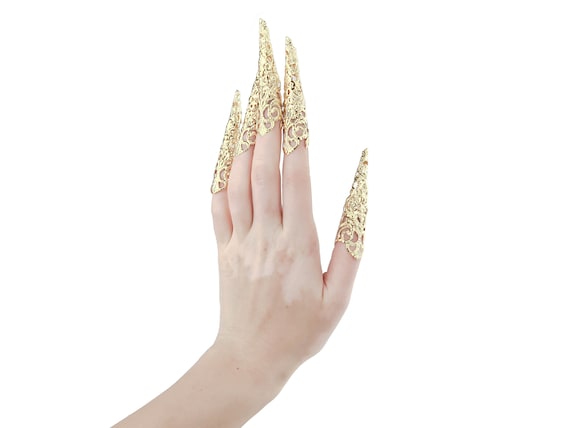 8 Nagelringe Mit Strass – Goldene Fingernagel-Clips Für Hochzeiten & Partys