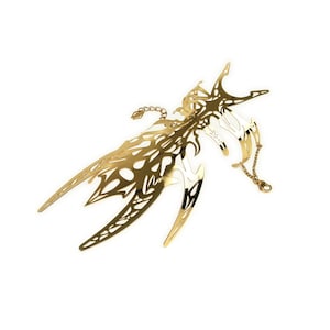 Brazalete de estilo neogótico llamativo "Ecliptica" Brazalete de ciencia ficción oscura Neo gótico, brazalete de Halloween Joyas llamativas Vampirecore imagen 4