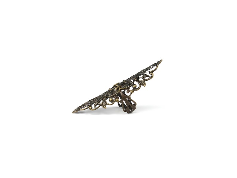 Filigraan statement ring, gotisch sieraad cadeau voor haar, brede ringen "R-09" gotisch horror cadeau, gotisch vampier sieraad Halloween afbeelding 17